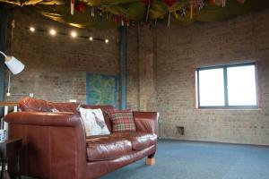 Et sittehjørne på The Hexagon, wow what a location, views over the Essex marshes and sea