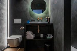 Koupelna v ubytování Hotel Montanus
