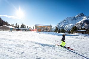 Baita sulle piste in Valmalenco v zimě