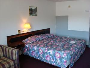 מיטה או מיטות בחדר ב-Gray Plaza Motel