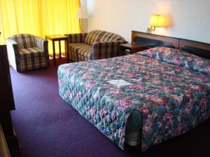Postel nebo postele na pokoji v ubytování Gray Plaza Motel + 4 fotografie