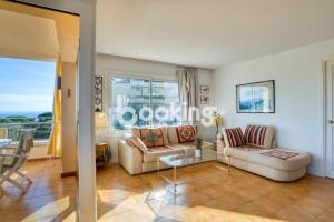 Posezení v ubytování Les brises 2 Apartament per 4 persones amb vistes a la badia de S'Agaró