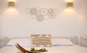 Łóżko lub łóżka w pokoju w obiekcie Luxurious Villa in Mykonos with Pool