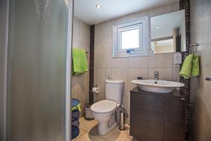 a bathroom with a toilet and a sink at Pallini Court in Protaras +51 photos