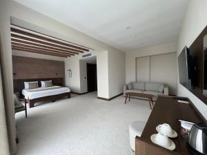 Postel nebo postele na pokoji v ubytování Pinhan Otel Kazdağıları