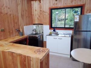 Køkken eller tekøkken på Cabaña “El Radal”. Sector Carewe, Licán Ray