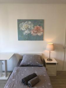 Llit o llits en una habitació de Apartment-Grünau