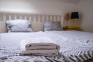 Postel nebo postele na pokoji v ubytování Duplex apartmán Pálava