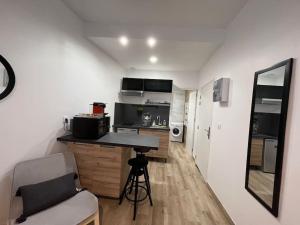 Kuchyňa alebo kuchynka v ubytovaní Studio cosy rez-de-chaussée