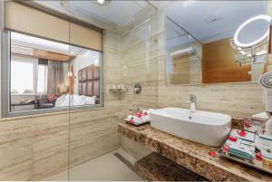 Baðherbergi á Hotel Meerz