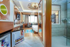 Eldhús eða eldhúskrókur á Hotel Meerz