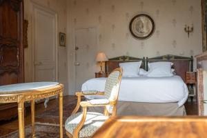 Postel nebo postele na pokoji v ubytování L'Hotel de Panette, Un exceptionnel château en coeur de ville