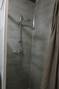 eine Dusche mit Duschkopf im Bad in der Unterkunft Charmante maison prés de Vézelay in Voutenay-sur-Cure
