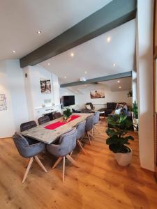 Ruang duduk di Sonnhang Apartment Unterkofler