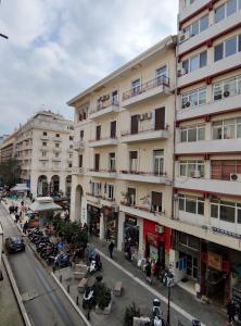 an overhead view of a city street with buildings at MODIANO CENTRAL STUDIO in Thessaloniki