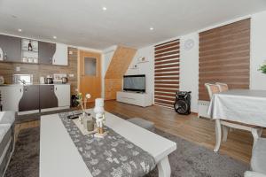 Kuchyň nebo kuchyňský kout v ubytování Apartman Biser