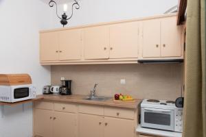 Kuchyň nebo kuchyňský kout v ubytování Kounenos Apartments