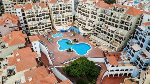 an aerial view of a city with buildings at Luxury 2 bedroom apartment in Los Cristianos in Los Cristianos
