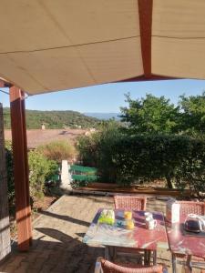 Balkón alebo terasa v ubytovaní Maison de vacances dans les hauteurs de Salavas
