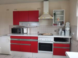 Kuchyň nebo kuchyňský kout v ubytování Ferienwohnung Schmidt Werratal