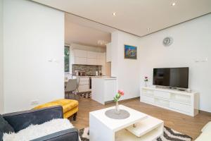 TV a/nebo společenská místnost v ubytování SPACIOUS TWO BEDROOM APARTMENT