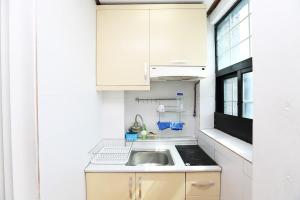 Kuchyň nebo kuchyňský kout v ubytování Sea View
