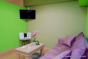 Televízia a/alebo spoločenská miestnosť v ubytovaní Marisa City Center Nafplio Apartment