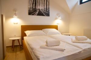 Katil atau katil-katil dalam bilik di Wellness Hotel Montis