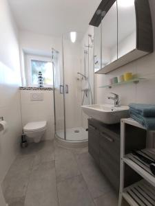 Koupelna v ubytování Haus Schwalbennest
