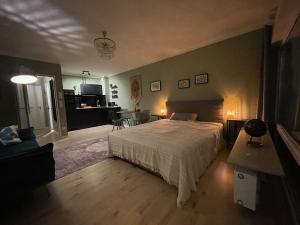 Postel nebo postele na pokoji v ubytování #1 Studioapartment mit Loreleyblick direkt an der schönsten Etappe des Rheinsteigs