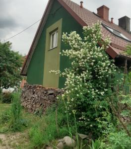 Vonkajšia záhrada v ubytovaní Zielony Domek w Sztynorcie