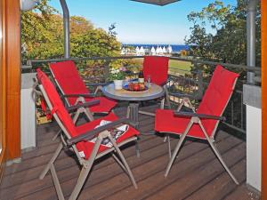 Un balcon sau o terasă la Kaiservillen Heringsdorf - Ferienwohnung mit 1 Schlafzimmer und Balkon D232
