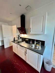 a kitchen with a sink and a counter top at Carcassonne Bastide in Carcassonne