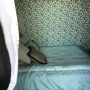ein Bett hinten im Van in der Unterkunft The Beach in Manuel Antonio