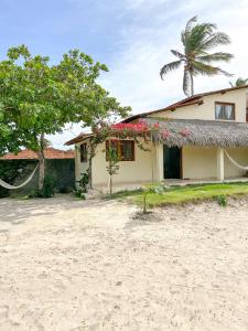 une maison avec un hamac et un palmier dans l'établissement Casa Al Mare Preá, à Prea