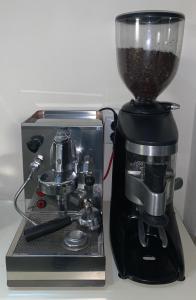 a black blender sitting on top of a counter at KeyCity Apt Near Amsterdam & The Hague in Leiden