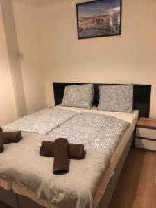 Łóżko lub łóżka w pokoju w obiekcie Przystanek Karpacz