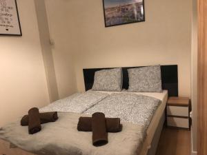 Łóżko lub łóżka w pokoju w obiekcie Przystanek Karpacz