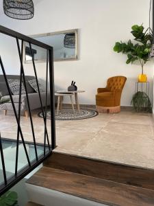 Posedenie v ubytovaní Duplex terrasse vue mer - Soleil Levant La Ciotat