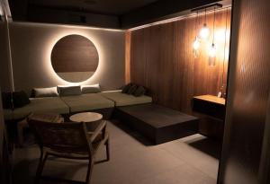 Posedenie v ubytovaní Luxus Apartament Rodzinny z sauną i siłownią