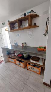 Kuhinja oz. manjša kuhinja v nastanitvi Las Palmas Beach Hostel