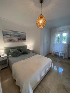 Posteľ alebo postele v izbe v ubytovaní Playa Cristo Amazing Beach Terrace Appartment
