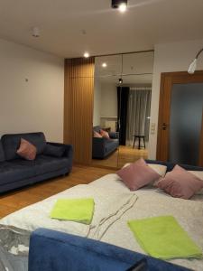 Χώρος καθιστικού στο Amber Hostel Szlak