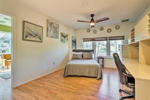 a bedroom with a bed and a kitchen at Wilmington Apartment - Close to Hiking and Dtwn in Wilmington