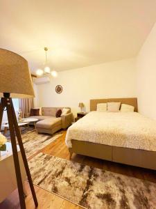 Ένα ή περισσότερα κρεβάτια σε δωμάτιο στο Dream apartment Gotse Delchev