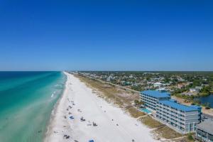 an aerial view of the beach in destin at Sugar Sands Beachfront Hotel, a By The Sea Resort in Panama City Beach
