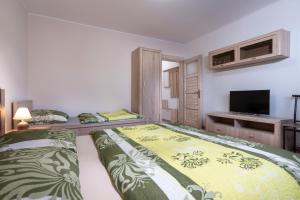 Postel nebo postele na pokoji v ubytování StoneMlynska 7 Slovakia