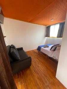 Glamping en villa客房内的一张或多张床位