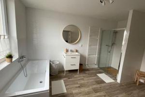 Koupelna v ubytování Dům nad Jezerem - apartmán I. + 4 fotografie