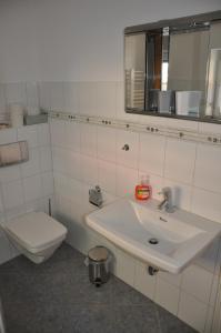 Ένα μπάνιο στο Ferienwohnung an der Elbe